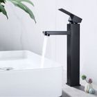 HOMELODY Robinet Salle de Bain Mitigeur Lavabo Haut Pour Vasque Robinetterie Lavabo avec Poignée Carré en Acier Inox 304 Noir