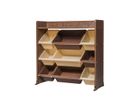 Iris Ohyama, Étagère pour jouet, Meuble de rangement enfant, 9 coffres amovibles - TKTHR-39 - Marron - L34.8 x P86.3 x H79.8...