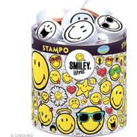 Kit de 38 tampons Stampo - Smiley World Kit de tampons Stampo : Motif : Smiley World Contenu : 38 tampons et 1 encreur noir Matière