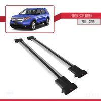 Compatible avec Ford Explorer 2011-2015 Barres de Toit FLY Modèle Railing Porte-Bagages de voiture GRIS