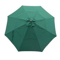 Toile de remplacement pour parasol d'extérieur - Parapluie de patio - 3m - Vert