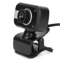 Qiilu caméra USB avec MIC 0.3MP Web Camera Cam 360 degrés pour ordinateur portable à écran LCD pour / MSN / ICQ Vision nocturne