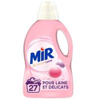 LOT DE 3 - MIR - Laine Délicats Lessive liquide baume de soin - 27 lavages - 1.485 L