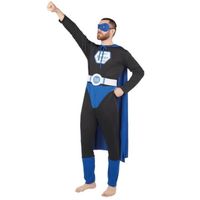 Costume homme super-marié bleu et noir - PTIT CLOWN - Taille S/M - Enterrement vie de garçon