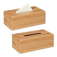 2x Boîte à mouchoirs en bambou - 10043801-0