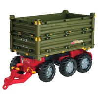 Remorque Multitrailer 3 essieux - ROLLY TOYS - Série RollyTrailer - Vert - Pour enfant de 3 ans et plus