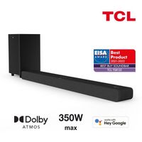 TCL TS8132 Barre de son avec caisson de basses sans fil - Dolby Atmos 3.1.2 - 350W -Chromecast intégré-Compatible Apple