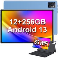 Tablette Tactile - VANWIN G16(WiFi) - 10,36"FHD - RAM 12Go - ROM 256Go-1To TF - Android 13 - Bleu - WiFi6 - Bookcover+Clavier