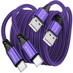 CHARGEUR CONSOLE Lot 2 câbles USB C 1 m + 2 m, câble charge USB typ