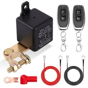 Coupe Batterie 12V 200A Avec 2 Télécommandes - Interrupteur Relais Antivol Voiture Bateau Camion RV