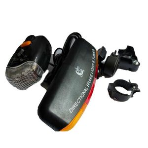 ECLAIRAGE POUR VÉLO noir - Feu arrière de vélo Rechargeable avec klaxon, clignotant, télécommande, indicateur de Direction