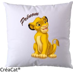 OREILLER  HOUSSE DE COUSSIN - ROI LION SIMBA- Chien Chat ec