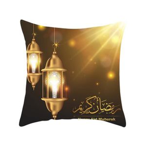 Housse De Coussin Decoration Ramadan Decoration Or Lune Etoile Eid