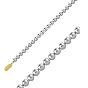 BRACELET - GOURMETTE Bracelet de Perle de Majorque Grise 6 mm Femme Pla