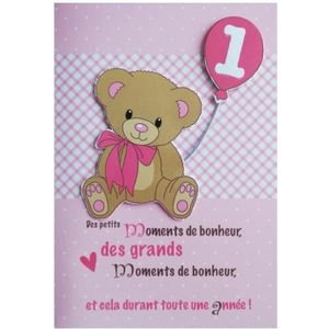 Carte Anniversaire 1 An Cdiscount