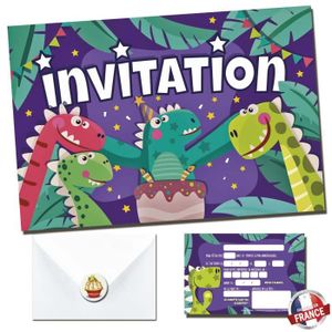 Carte Invitation Anniversaire Dinosaure Cdiscount