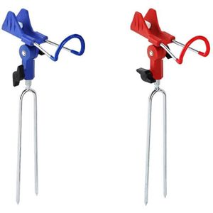 Lot De 4 Supports De Canne à Pêche En Aluminium Chromé - Longueur Réglable 60-100 Cm, Diamètre 9,5/6 Mm - Filetage Intérieur Anglais