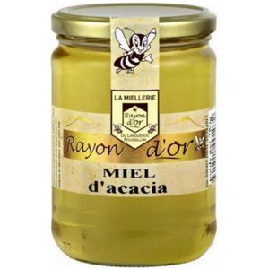Miel d'acacia en rayon : véritables rayons de miel en pot