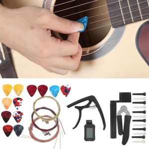 Accessoires de Guitare Folk multifonctions, clé, changeur de cordes, bouton  de réparation, outils de sélection, pièces