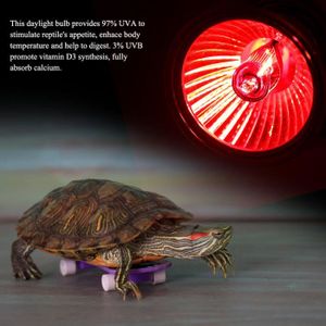 ÉCLAIRAGE Lampe tortue - Lampe chauffante reptile 50W UVA UVB Terrestre Chauffante Reptiles et Amphibiens pour Aquarium A2885772