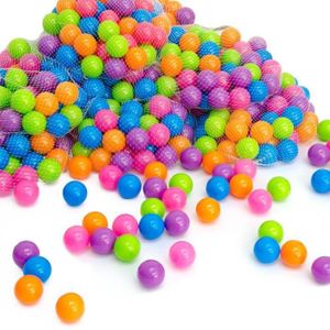 Eurobuy Lot de 100 balles de jeu colorées en plastique souple pour enfants,  5,5 cm, anti-écrasement, non toxiques, avec sac en maille pour piscine,  tentes et tunnels : : Jeux et Jouets