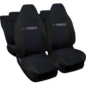 HOUSSE DE SIÈGE Lupex Shop Housses de siège auto compatibles pour Twingo Noir Noir
