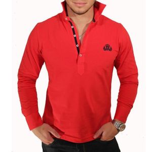 POLO Polo Homme - Mickael Vendetta - Lion Rouge - Manches Longues - 100% Coton