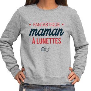 SWEATSHIRT Maman à Lunettes | Maman Fantastique | Sweat Femme Taille Unisexe Famille Humour