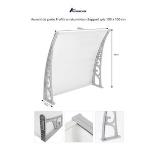 MARQUISE - AUVENT QUIIENCLEE Auvent de porte Profils en aluminium Su