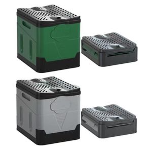Toilette Portable De Camping Pliable 16,5 L - Pour Adulte - Avec Couvercle - Sans Marque