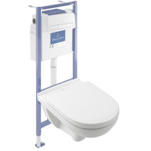 WC - TOILETTES Pack WC sans bride O novo avec abattant + bâti Viconnect PRO + plaque blanche