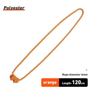 MOUSQUETON - ASSUREUR Polyester Orange -corde en Polyester et nylon,6mm,