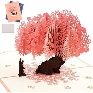 CARTE CORRESPONDANCE Carte de Voeux Pop-up 3D - Arbre Sakura Carte Amou