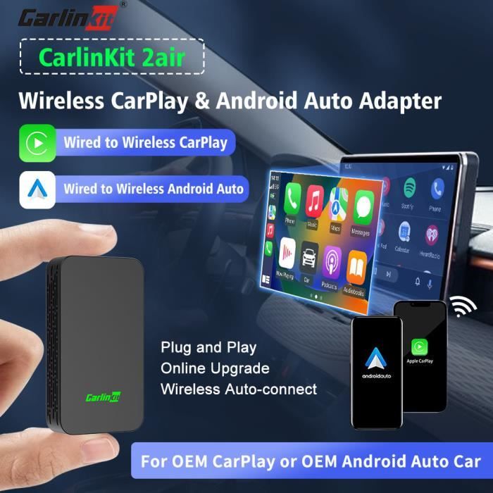 Adaptateur OEM sans fil Apple Carplay, convertisseur de dongle, Carplay  filaire en Carplay sans fil, mini boîtier, compatible avec VW, AUDI, Volvo