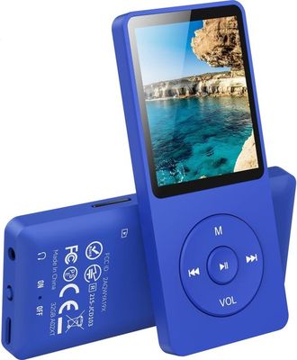 32Go Lecteur MP3 Sport Pour Courir, Portable Lecteur Musical Sans Perte HiFi, Radio FM, Enregistreur Vocal, Vidéo, E-Book, 18 Heures De Lecture De Musique, Carte TF Jusqu'à 128 Go Violet