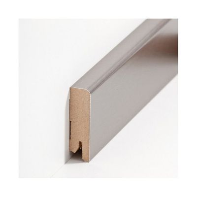 Plinthe MDF Coburg Gris Argenté – 18 X 58 X 2500 Mm, Moderne, Fabrication Allemande PROVISTON