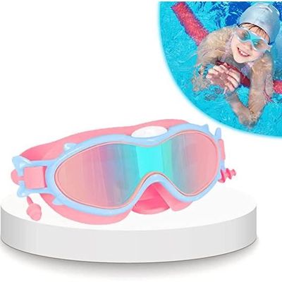 Noaxylic Lunettes De Natation Enfants 6-14 Ans – Silicone Doux – Anti-buée – Protection UV – Étanches – 3D Ergonomique
