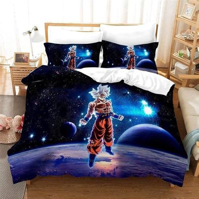 Parure De Lit Réversible Dragon Ball Super - Housse De Couette 140x200 + Taie 63x63 Cm