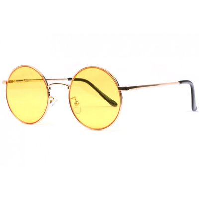 Eye Wear Lunettes de Soleil Ronde Jaune et Doree tendance Obladi Jaune Jaune Achat Vente lunettes de soleil Mixte Cdiscount