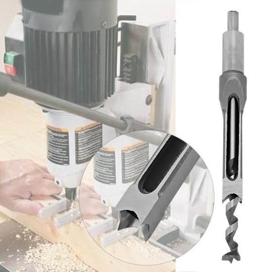 ZJCHAO Foret Carré à Mortaiseuse Foret à Trou Carré En Acier Rapide