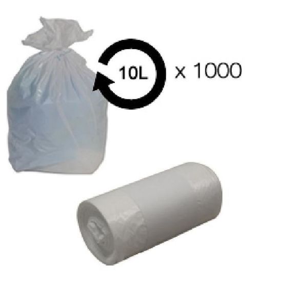 Sacs poubelle blanc 10L - 10 microns HD -carton de 1000- - Cdiscount Au  quotidien