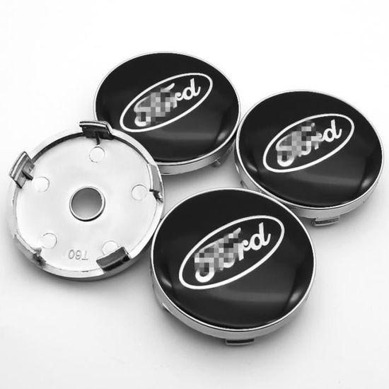 4 Cache-moyeux Noirs 60 Mm Pour Citroën Jumper/Relay 1994-2024 - Accessoire Voiture