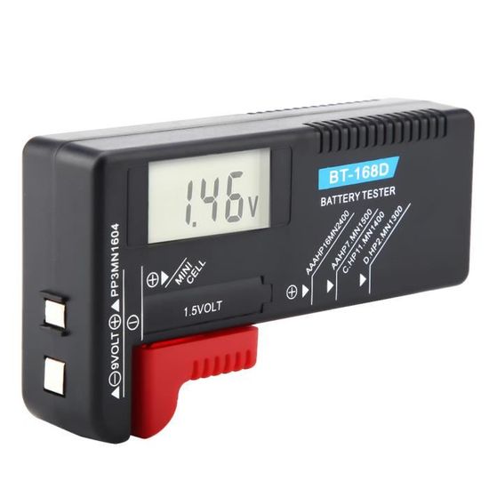 diymore-tool Testeur de piles LED Indicateur d'électricité pour piles