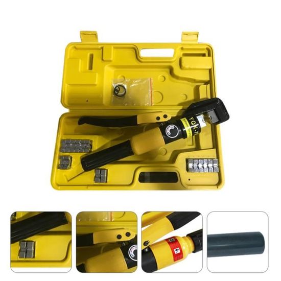 Pince De Sertissage Hydraulique 10 Tonnes VICBAS - Avec 9 Matrices, Capacité 0.43 Pouce