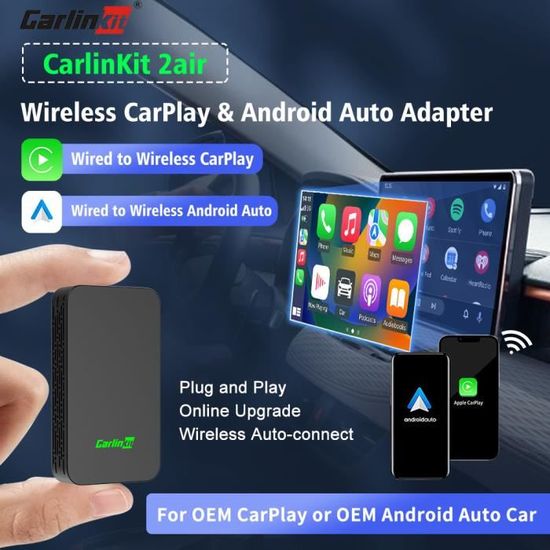 CarPlay Sans Fil CarlinKit 2air Système Intelligent de Voiture Android