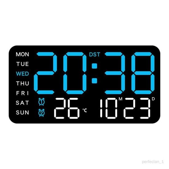 Réveil Numérique En Bois 8 Niveaux Luminosité Réglable Horloge