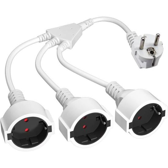 Rallonge De 2 Mètres Avec 2 Prises Schuko - Câble Spiralé