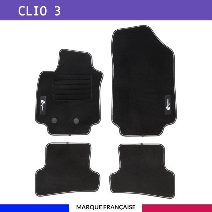 Tapis de voiture - Sur Mesure pour CLIO 3 (2005 à 2014) - 4 pièces - Tapis  de sol antidérapant pour automobile - Cdiscount Auto