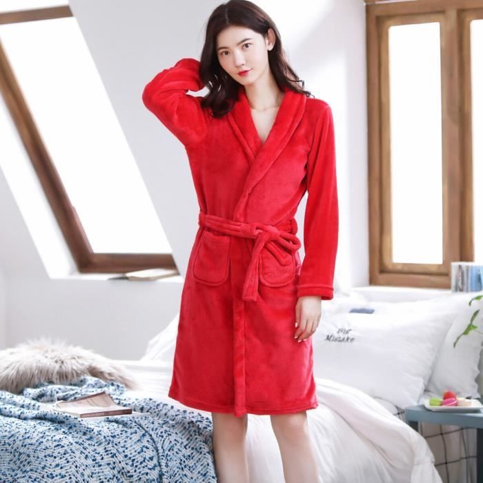 Peignoir de bain en velours corail pour femmes dessin anim