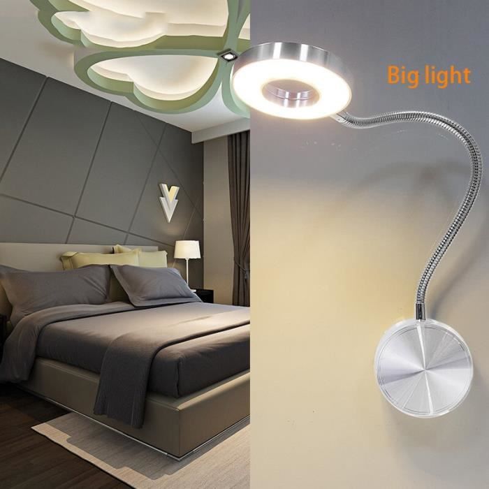 Lampe Murale Avec Interrupteur Et Prise - Applique Noire GU10, Flexible, Pour Chambre, Salon, Lecture